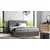 Boxspring postelja Wood 7 - 160x200 cm - temni hrast