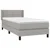 Vidaxl Box spring postelja z vzmetnico svetlo siva 90x190 cm blago