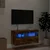 Zidni TV ormarić s LED svjetlima boja hrasta 80x30x40 cm