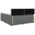 vidaXL Postelja boxspring z vzmetnico Temno siva 200 x 200 cm Blago
