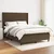Vidaxl Box spring postelja z vzmetnico temno rjava 140x200 cm blago
