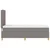 Vidaxl LED Box Spring Postelja z vzmetnico Taupe 90 x 190 cm blago