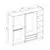 Hanah home Ormar Kale Plus 225x210x52cm Antracit