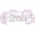 Set vanjskih sofa s jastukom 3 pcs Bijela i bež Poliester