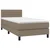 Vidaxl Box spring postelja z vzmetnico taupe 100x200 cm blago