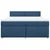 vidaXL vidaXL Box spring postelja z vzmetnico modra 180x200 cm blago, (21310551)
