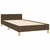 Vidaxl Posteljni okvir brez vzmetnice temno rjav 80x200 cm blago