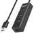 shumee Unitek Y-3089 4xUSB 3.0 USB hub črne barve