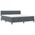 vidaXL Box Spring Postelja z Vzmetnico Temno Siva 180x200 cm Žamet