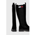 Čizme Tommy Jeans TJW LONG SHAFT SUEDE BOOT za žene, boja: crna, ravni potplat, EN0EN02412