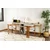 Hanah Home Dupli stilski radni sto Travertine, 240 cm, Boja zlata