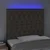 LED uzglavlje smeđesivo 100x7x118/128 cm od tkanine