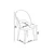 Hanah Home Set stolica Pane, 85x59x146 cm, 6 komada, Crne