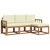 Set vanjskih sofa 4 kom. Prirodna i krem