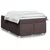 Vidaxl Box spring postelja z vzmetnico temno rjava 120x190 cm blago