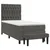 Vidaxl Box spring postelja z vzmetnico temno siva 80x200 cm žamet
