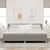 Vidaxl LED Box Spring Postelja z LED trakami Taupe 200 x 200 cm blago