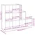 Sobna pregrada/regal za knjige 3 razina 137,5x29x103,5cm drveni