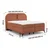 Oranžna boxspring postelja s prostorom za shranjevanje 200x200 cm Ornes – Ropez