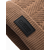 Ombre Mens knitted sweater weave cap with patch - light brown