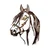Wallity Zidna dekoracija Horse-2, 38x53 cm, Braon