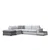 Atelier del Sofa Ugaona garnitura Loop 3 95x85x246cm Siva