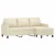 MAISON CHIC kavč - Sofa - Kanape trosed s stolčkom za noge krem 180 cm umetno usnje, (21727836)