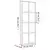 Klizna vrata zlatna 76x205 cm prozirno staklo ESG i aluminij