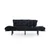Atelier del Sofa Trosed na razvlačenje Nitta 185x85x70cm Crni