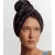 Satenski turban za kosu sa dve strane Satin Black