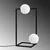 Opviq Stona lampa Corner-15020, 25x25x55 cm, IP20, Crna