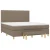 Vidaxl Box spring postelja z vzmetnico taupe 160x200 cm blago