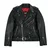 Moška jakna (biker) STRAIGHT TO HELL - Commando - Black/Silver - Ball Pull/Red Lining - COM-BLK-NIC-MOD