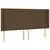 Vidaxl Box spring postelja z vzmetnico LED temno rjava 180x200cm blago
