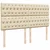 Vidaxl Box spring postelja z vzmetnico krem 180x200 cm blago