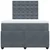 Vidaxl Box spring postelja z vzmetnico temno siv 120x190 cm žamet