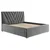 Boxxx OBLAZINJENA POSTELJA 140 cm x 200 cm , les, tekstil, leseni material siva