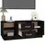 TV ormarić crni 100x34x40 cm od masivne borovine
