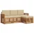Set vanjskih sofa s jastukom 4 pcs Prirodna i bež