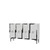 Hanah Home komoda Seza 120, 120 cm, bela / srebrna