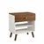 Hanah Home noćni ormarić Koko, 60 cm, beli / orah