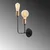 Opviq Zidna lampa 2 x E27 Max 40, Crna