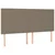 Vidaxl Box spring postelja z vzmetnico taupe 200x200 cm blago