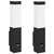 Vanjska zidna lampa 2 pcs Crna 10.5 x 6 x 33 cm