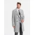 Ombre Elegant double-breasted mens herringbone coat - grey