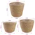 Košare za biljke od morske trave 3 pcs Prirodna O26 x 19 cm