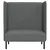 Sofa s visokim naslonom 101cm Tamno siva tkanina