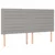 Vidaxl Box spring postelja z vzmetnico LED sv. siva 160x200 cm blago