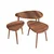 Hanah Home Set klub stolova Alvin, 3 komada, Boja oraha