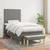 Vidaxl Box spring postelja z vzmetnico temno siva 90x200 cm blago